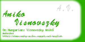 aniko visnovszky business card