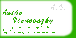 aniko visnovszky business card